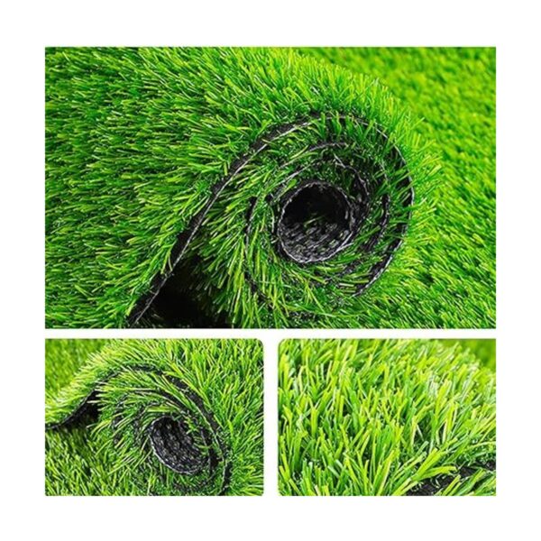 Fasmov Alfombra de césped artificial verde de 3.2 x 6.5