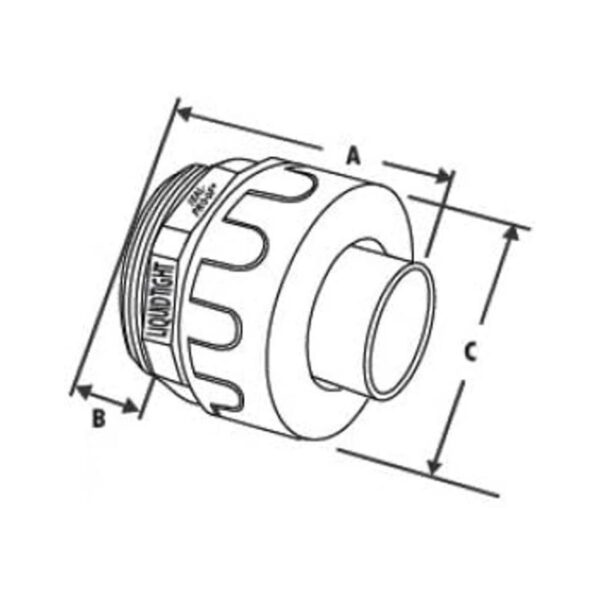 Sealproof Conector de conducto eléctrico recto no metálico_2
