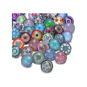 Juego de 20 dijes de joyería a presión de cristal con_1