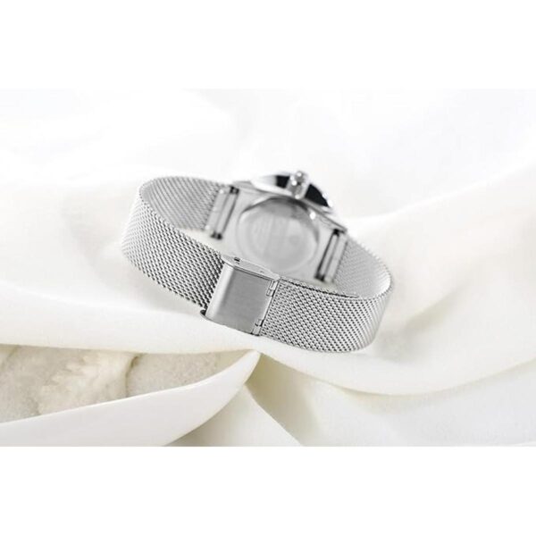Reloj de pulsera con correa de malla tejida de acero_3