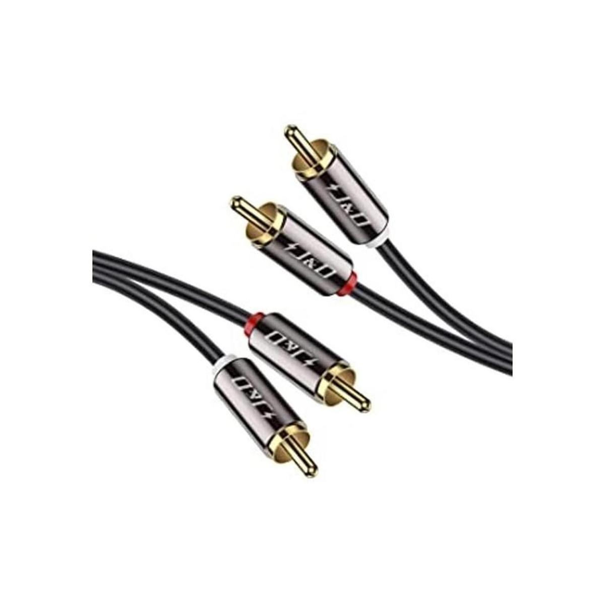 JD Cable RCA chapado en oro 2RCA macho a 2RCA macho de