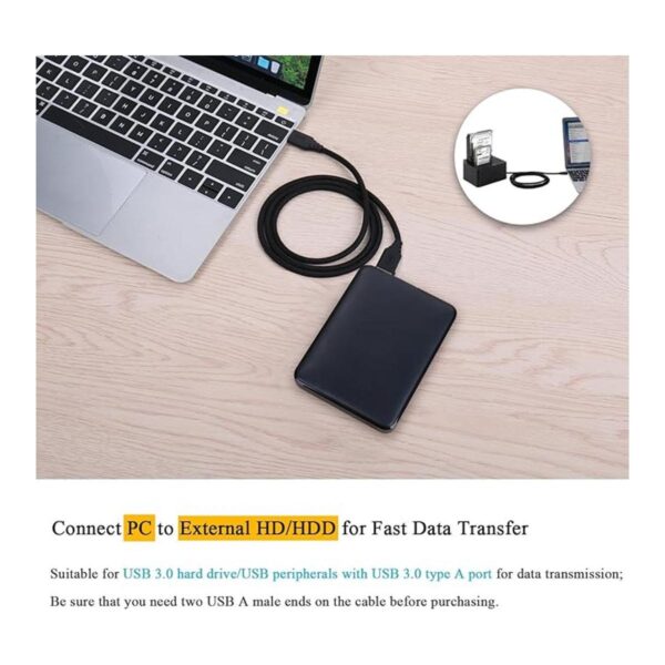 Besgoods Cable USB a USB de 1.5 pies cable USB 3.0 tipo