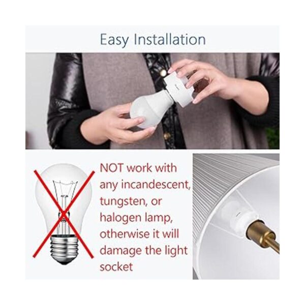 LoraTap Control remoto inalámbrico E26 enchufe de luz con