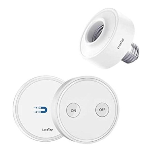 LoraTap Control remoto inalámbrico E26 enchufe de luz con