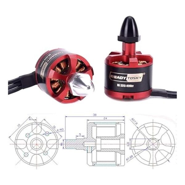 Readytosky 2212 920KV Motores sin escobillas CW CCW para_3