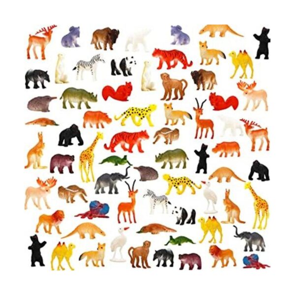 Juguete de animales paquete de 64 mini selva salvaje_1