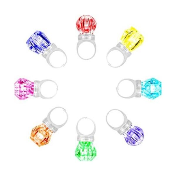 Midafon Paquete de 60 anillos LED brillantes con luces LED