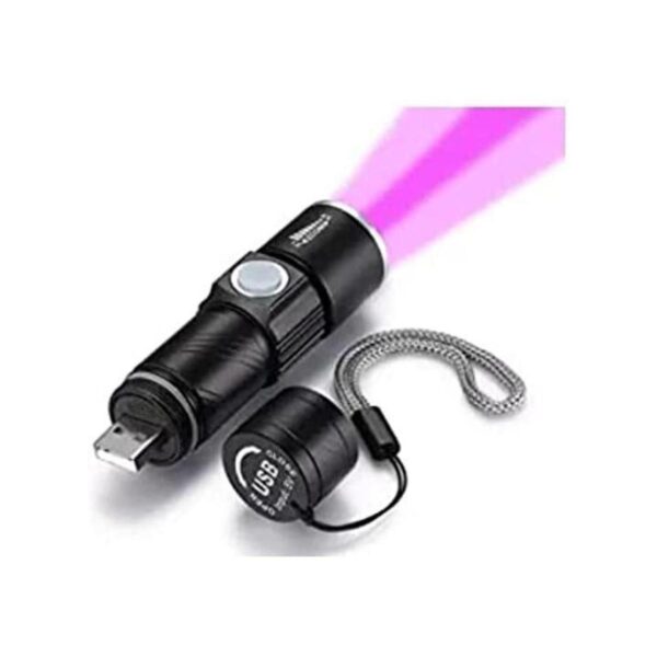 Linternas de luz negra USB recargable portátil 395nm_1