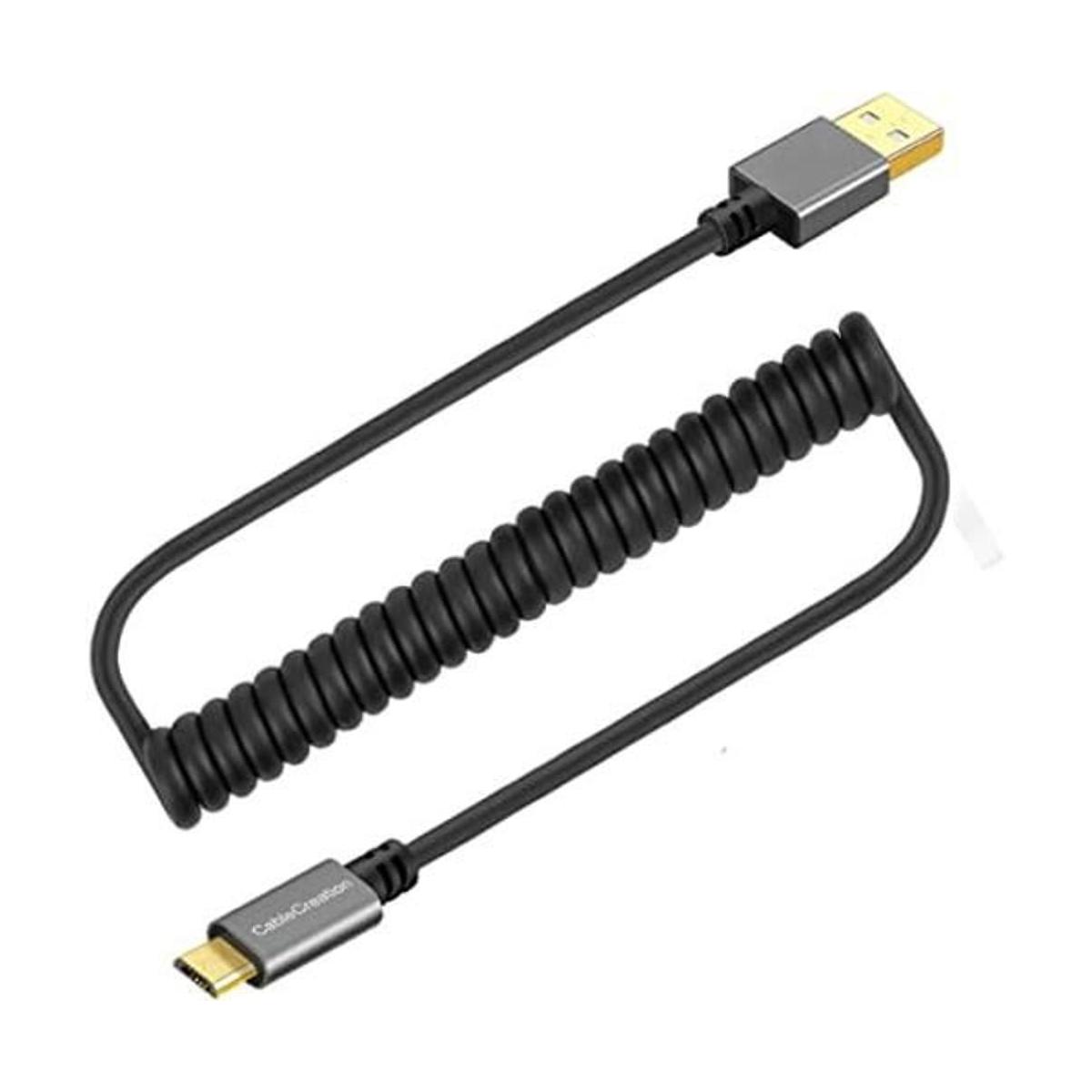 Cable USB en espiral CableCreation 0.56 pies a 4 pies