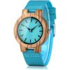 BOBO BIRD Reloj de madera de bambú para hombre y mujer con_1