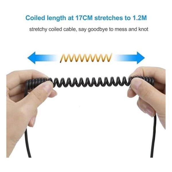 Cable USB en espiral CableCreation 0.56 pies a 4 pies_3
