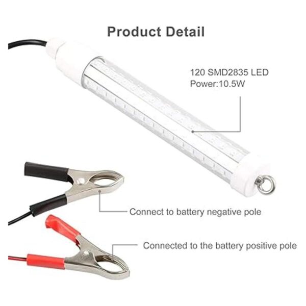 Lámpara de pesca sumergible LED de 12 V y 120 LED_5