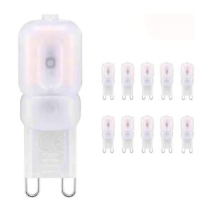 Paquete de 10 luces LED G9 base G9 3 W luz blanca_1