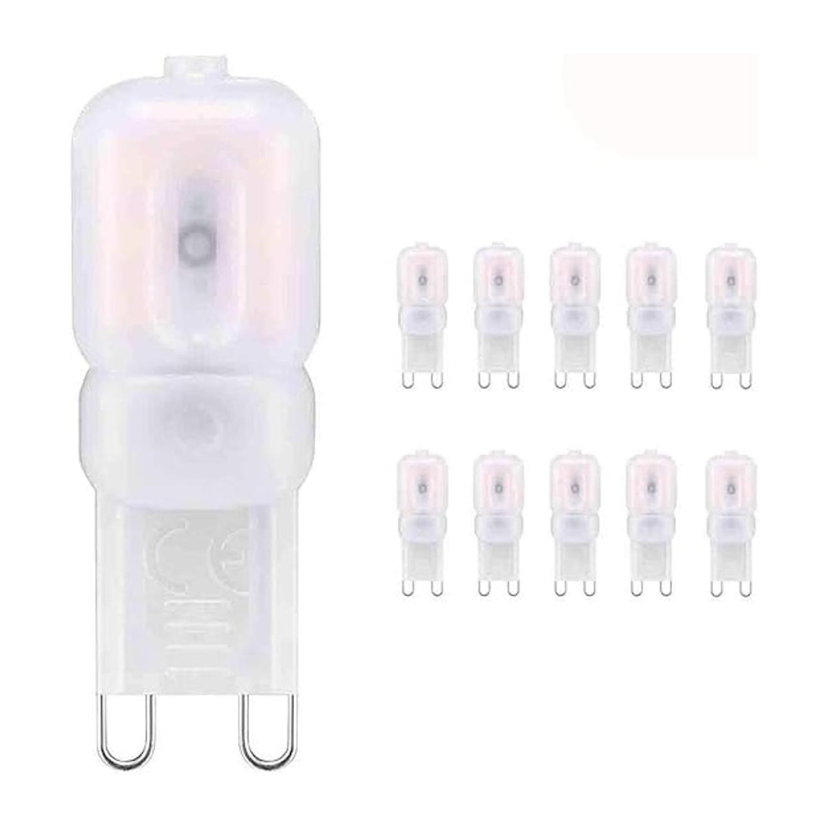 Paquete de 10 luces LED G9 base G9 3 W luz blanca
