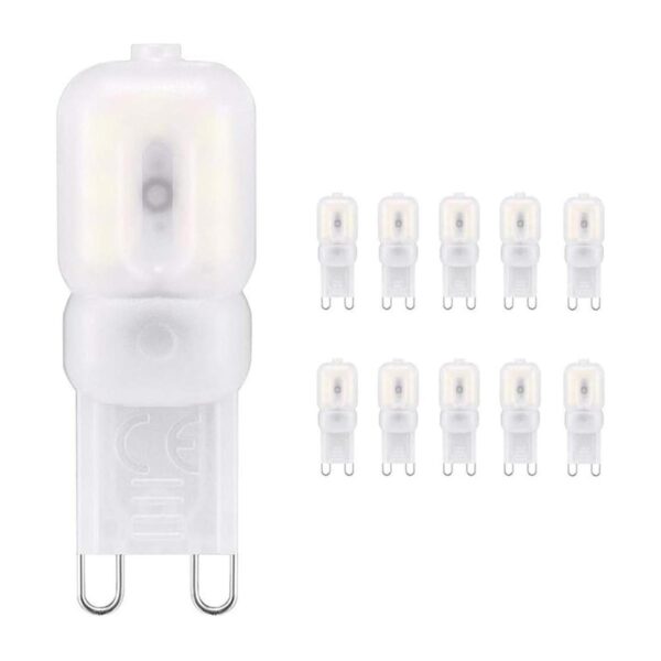 Bombillas LED G9 paquete de 10 unidades base G9 3 W