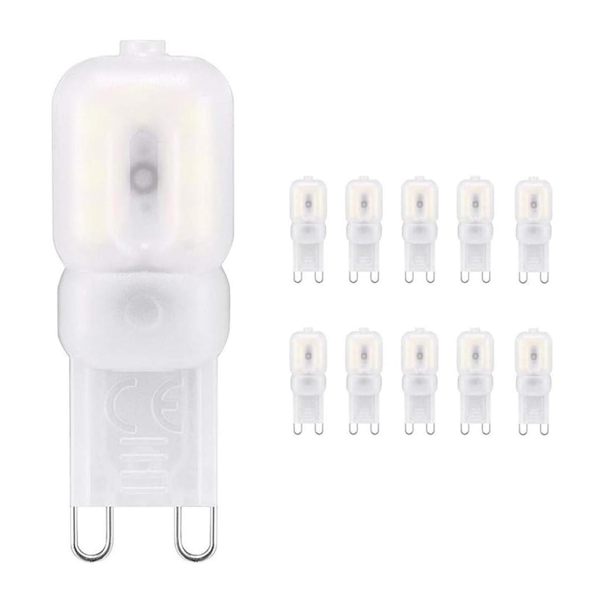 Bombillas LED G9 paquete de 10 unidades base G9 3 W
