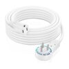 Maximm Cable de extensión de enchufe plano blanco de 10_1