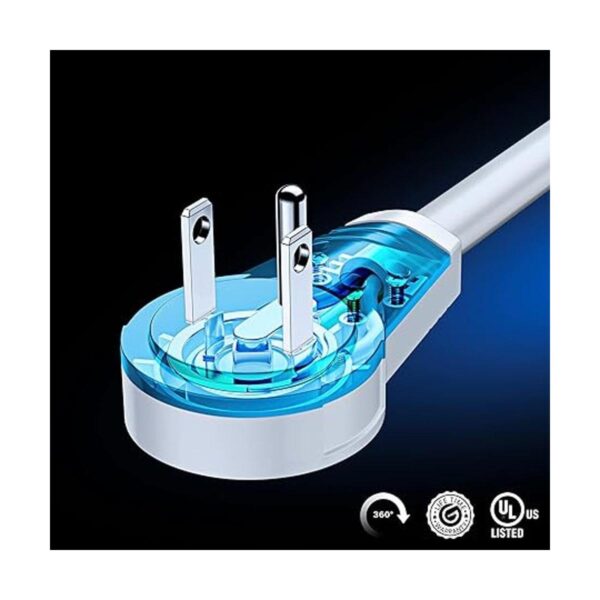 Maximm Cable de extensión de enchufe plano blanco de 10_2