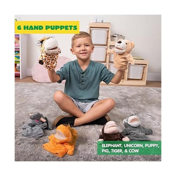 Animal Friends Marionetas de mano de lujo para niños con_2
