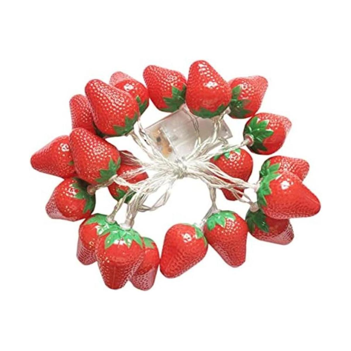 SDOUBLEM Tira de 20 luces LED de fruta fresa funciona