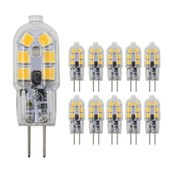 Bombillas LED G4 G4 con base bipin de 1.5 W equivalente a