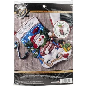 Bucilla Kit de calcetines de muñeco de nieve nórdico_1