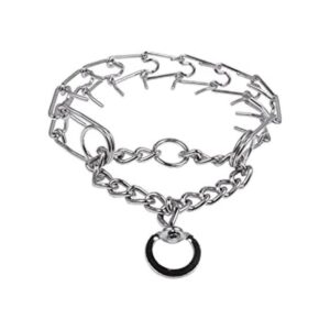 Darkyazi Collar de acero inoxidable duradero para perros