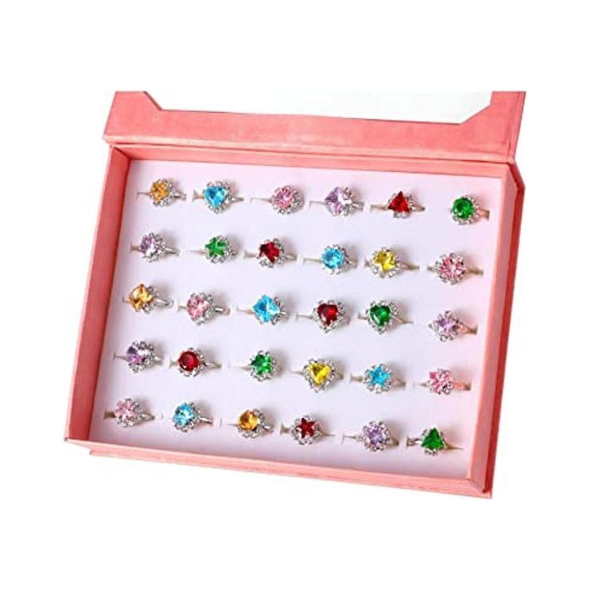 PinkSheep Anillos de joyería para niños 30 piezas