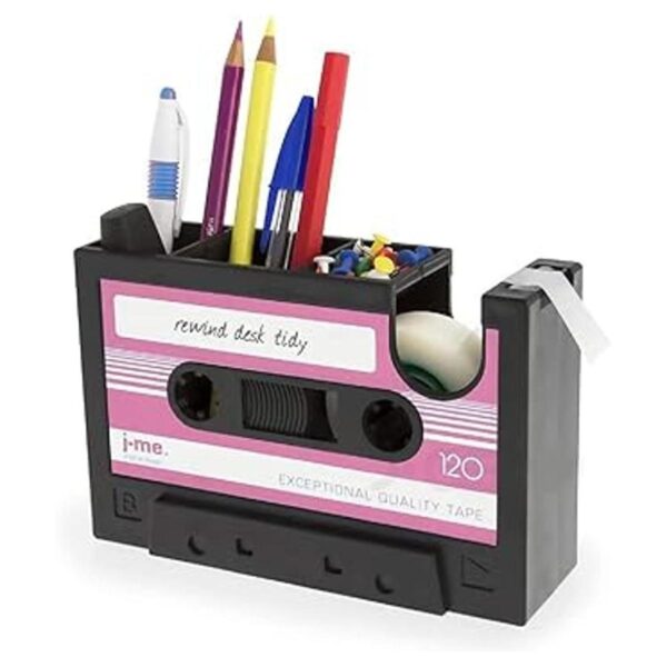 Dispensador de cinta de cassette soporte para bolígrafos