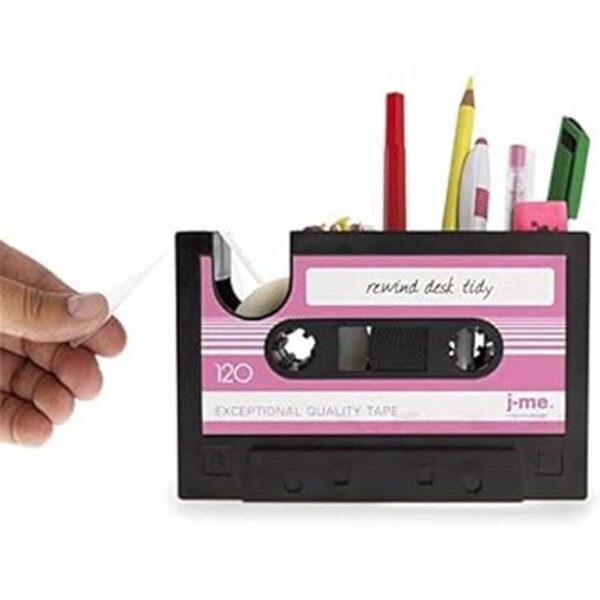 Dispensador de cinta de cassette soporte para bolígrafos
