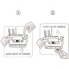 Dispensador de cinta de cassette soporte para bolígrafos