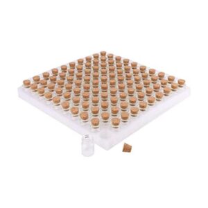 MaxMau Botellas pequeñas con corcho 0.2 fl oz paquete de_1