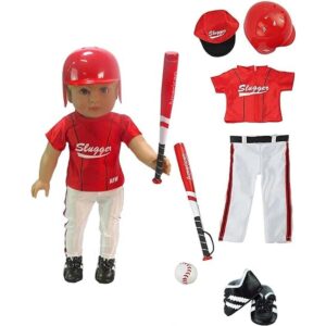 American Fashion World Uniforme de béisbol rojo con_1