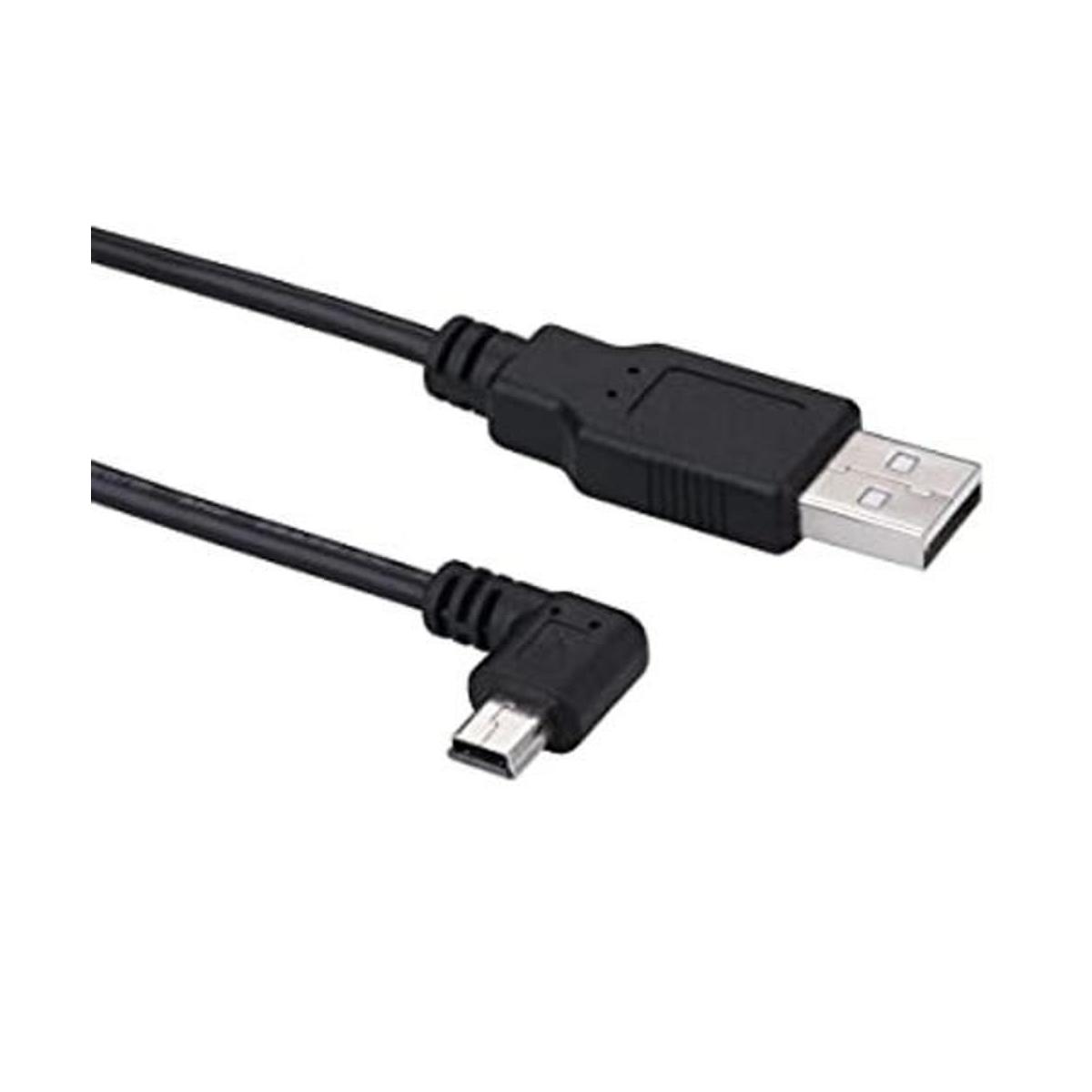 LARRITS Cable USB 3M A a Mini B USB de 90 grados ángulo