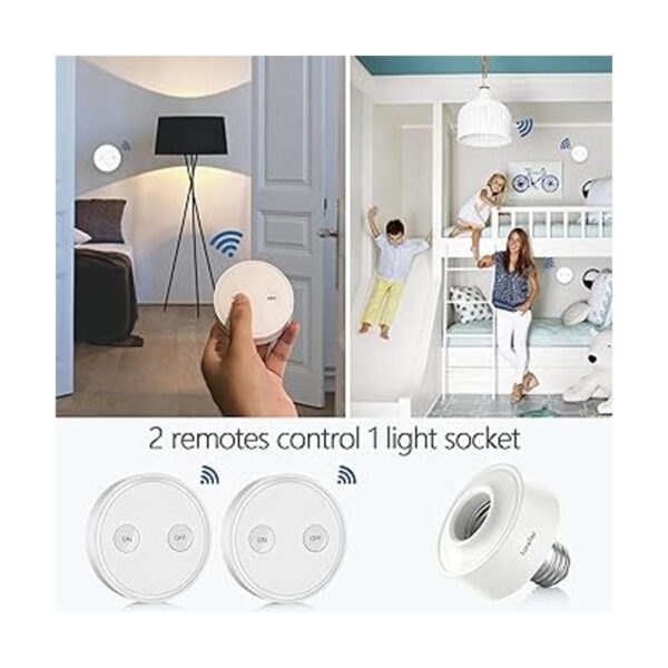 LoraTap Kit de toma de luz E26 con mando a distancia_2