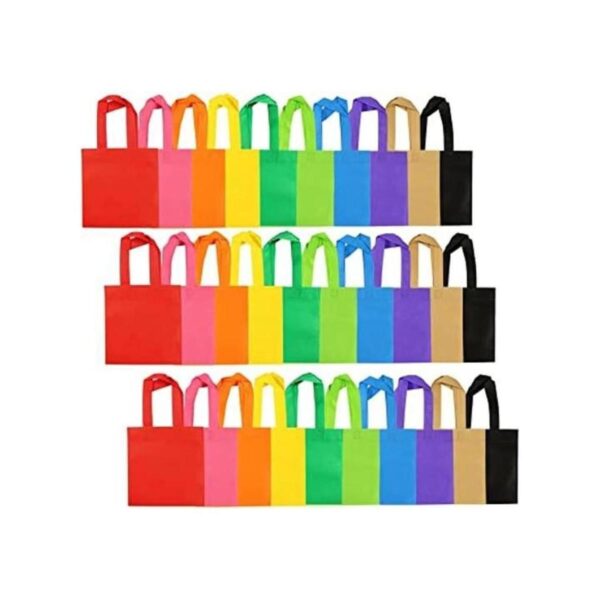 Aneco Paquete de 30 bolsas no tejidas de 10 colores para