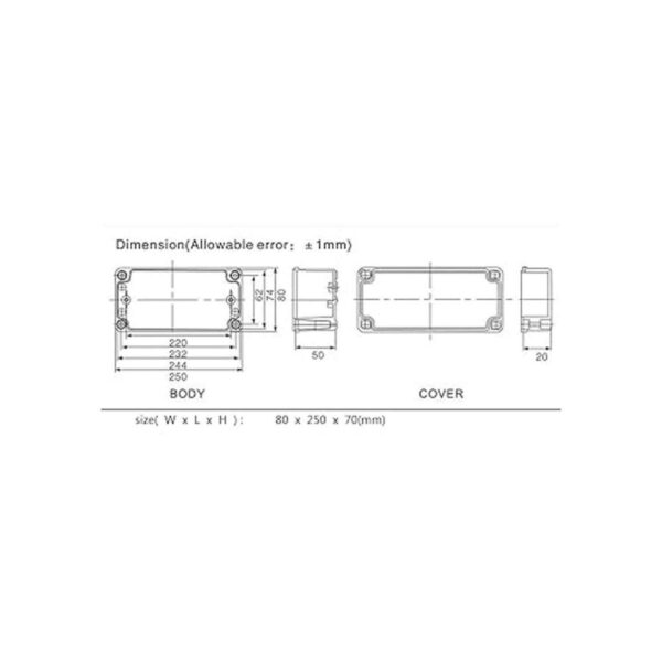 LeMotech Caja de conexiones IP67 impermeable a prueba de_6