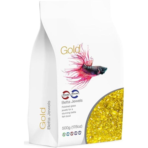 Piscis Gold Betta Jewels 17oz para peces de lucha_1