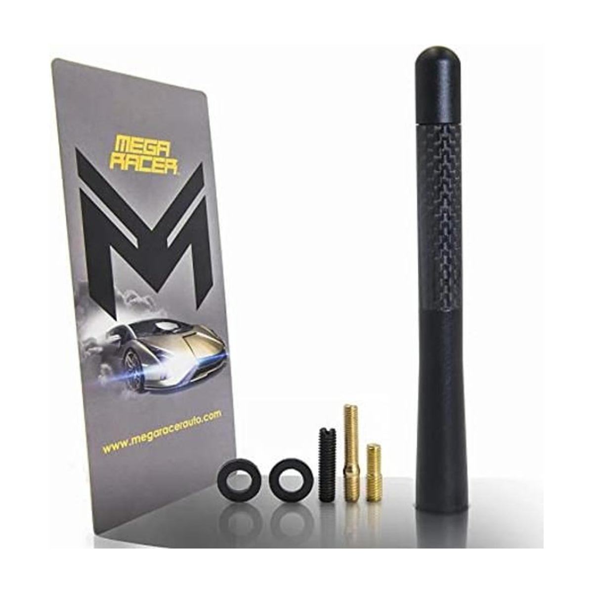 Mega Racer Antena de fibra de carbono negra de 5 pulgadas