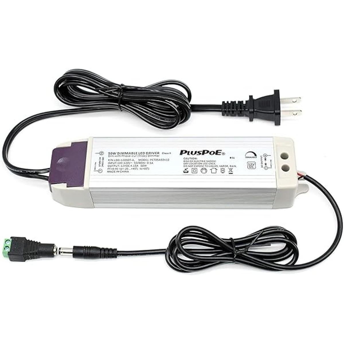 PLUSPOE Tira de luz LED regulable de 50 W 4.15 A