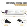 PLUSPOE Tira de luz LED regulable de 50 W 4.15 A