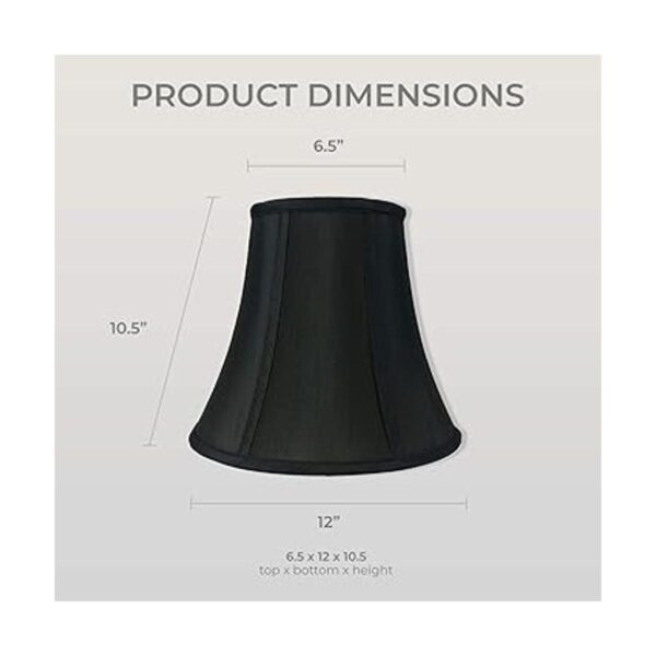 Royal Designs BSO70412BLK Pantalla de lámpara True Bell