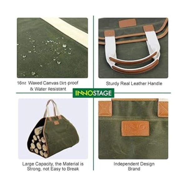 Bolsa de transporte de troncos de lona bolsa de madera