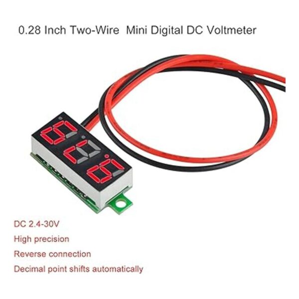 MakerFocus 5 piezas mini voltímetro digital de CC de 0.28