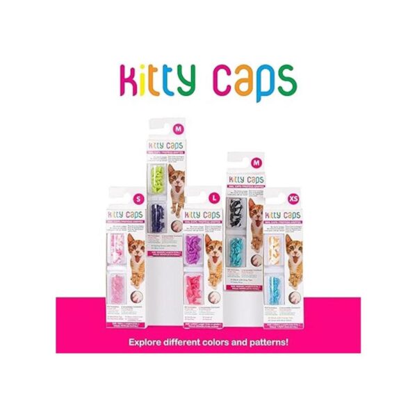 Kitty Caps Tapas de uñas para gatos color blanco con