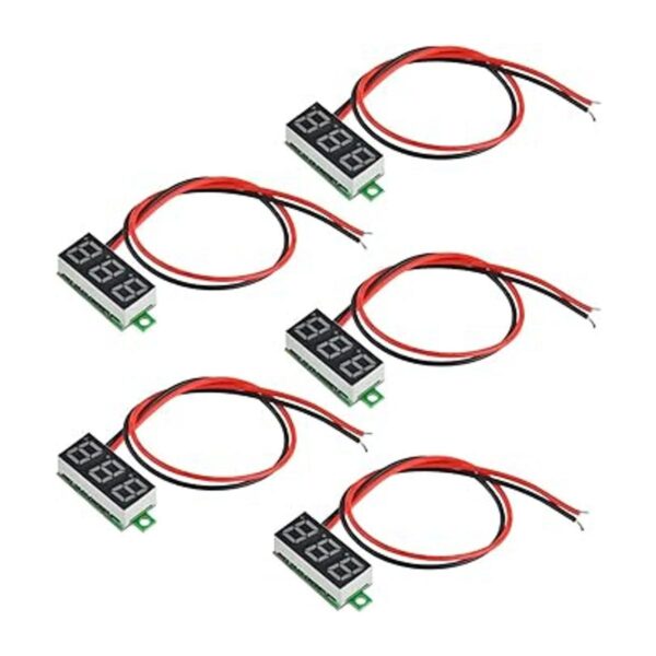 MakerFocus 5 piezas mini voltímetro digital de CC de 0.28