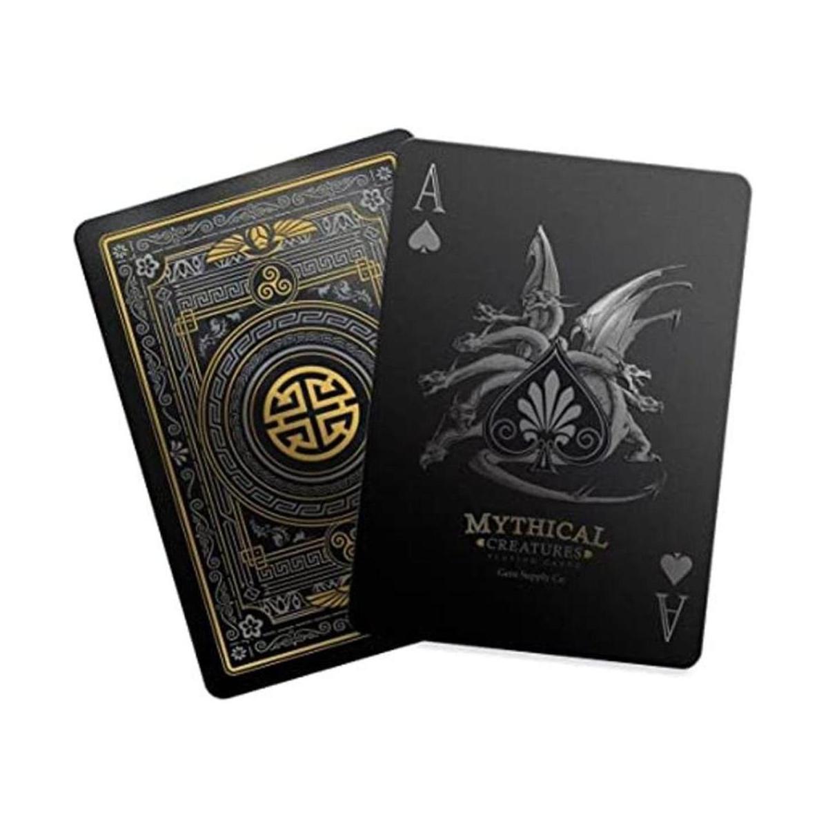 Gent Supply Cartas de juego de criaturas míticas Black