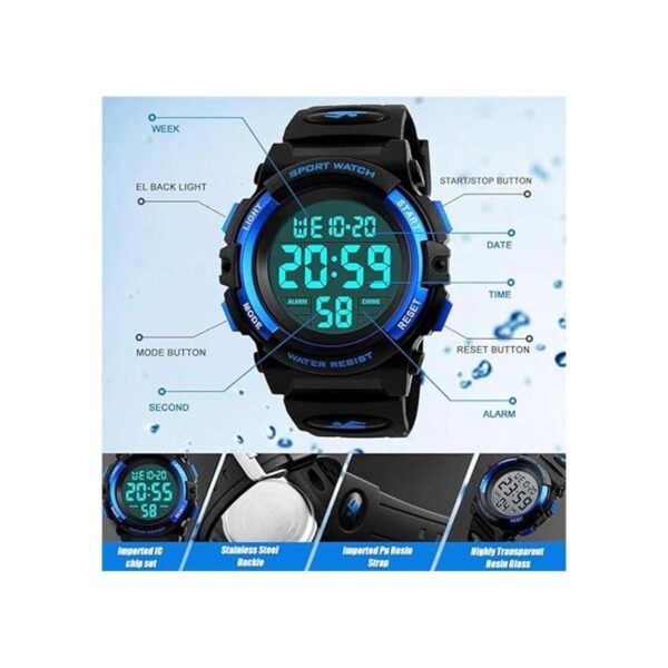 Reloj digital para niños deportivo resistente al agua_2