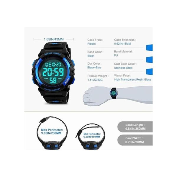 Reloj digital para niños deportivo resistente al agua_3