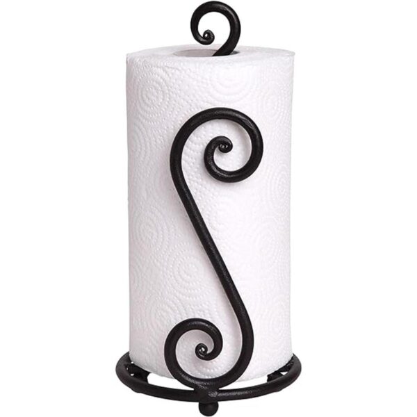 Soporte para toallas de papel elegante color negro_1